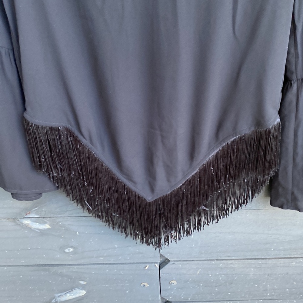 Express Black Top Blouse Size Small - image 3